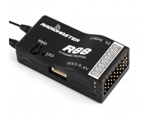 RadioMaster R88 V2 8 Ch Receiver - FCC ( D8 / D16 & SFHSS Compatible ) RadioMaster R88 V2 8 Ch Receiver - FCC ( D8 / D16 & SFHSS Compatible )